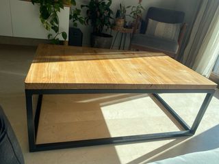 Mesa de centro madera y metal