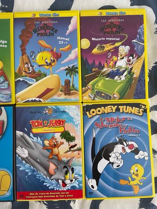 Lote 6 DVDs Infantiles Warner Bros y Disney
