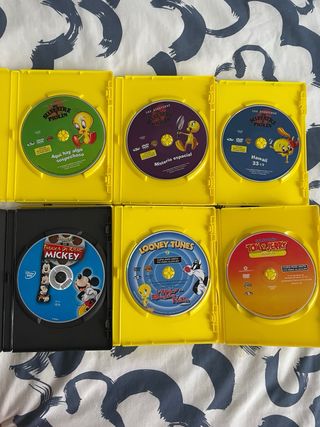 Lote 6 DVDs Infantiles Warner Bros y Disney