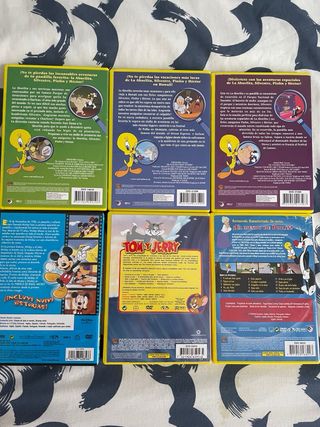 Lote 6 DVDs Infantiles Warner Bros y Disney