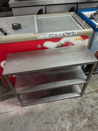 Estantería acero 3 baldas 89x30x73 buen estado