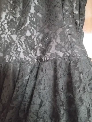 Vestido fiesta encaje negro talla 44