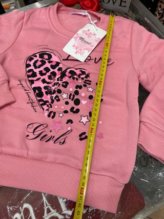 Tuta bimba 4 anni rosa felpata,nuova e con etichet