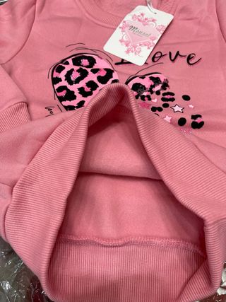 Tuta bimba 4 anni rosa felpata,nuova e con etichet