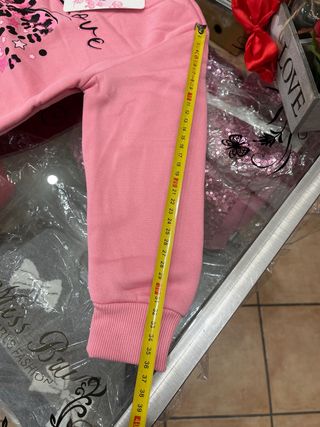 Tuta bimba 4 anni rosa felpata,nuova e con etichet