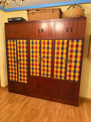 Mueble Castellano Madera y Mimbre