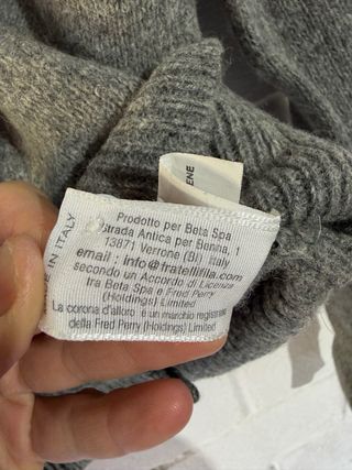 Cardigan Fred Perry Donna Grigio M