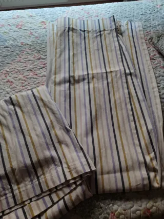 Tende in tessuto a righe