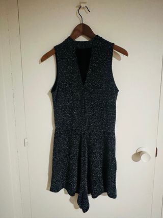 Mono corto fiesta plateado