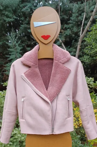 Chaqueta Biker Rosa