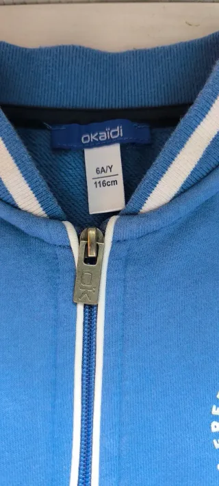 Chaqueta Beisbolera Azul y Blanca 6 años