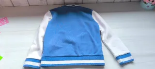 Chaqueta Beisbolera Azul y Blanca 6 años