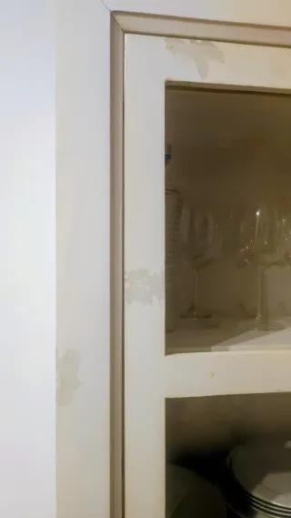 Vitrina vintage madera acacia y cristal