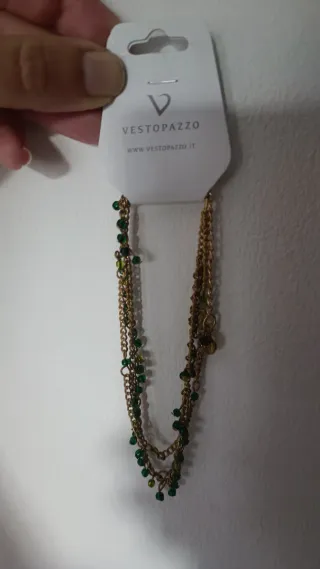 Cavigliera Vestopazzo color oro e verde