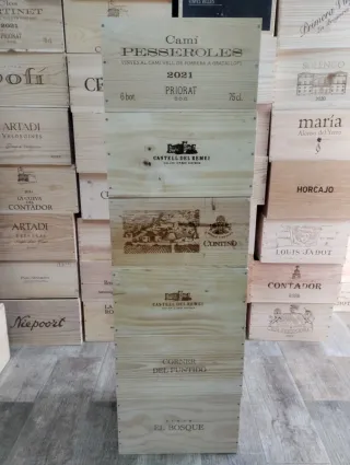 6 Scatole in legno per scaffali