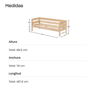 Cama Infantil LUFE LORE 160x70