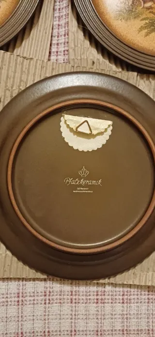 Lotto di 5 Piatti in Ceramica Pfalzkeramik Vintage