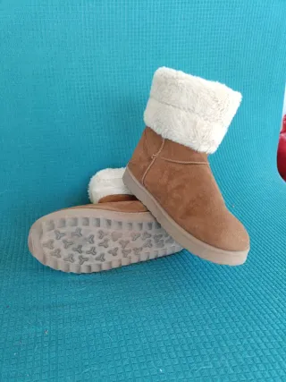 Botas invierno niña forradas beige/marrón