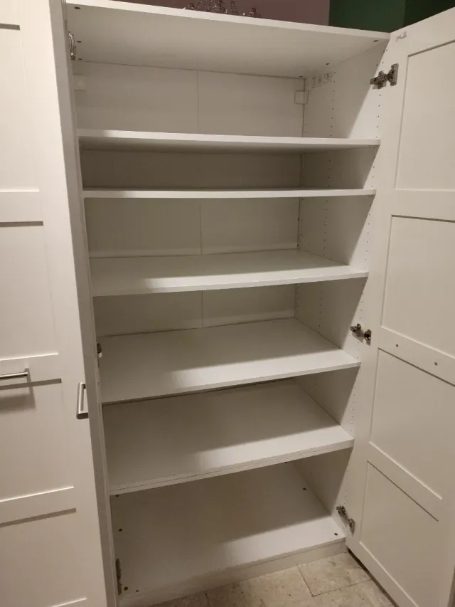 Armario 2 Puertas Blanco y Marrón