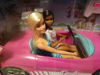 Barbie Coche Rosa Convertible Muñecas
