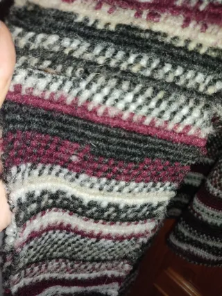 Cárdigan con capucha rayas multicolor