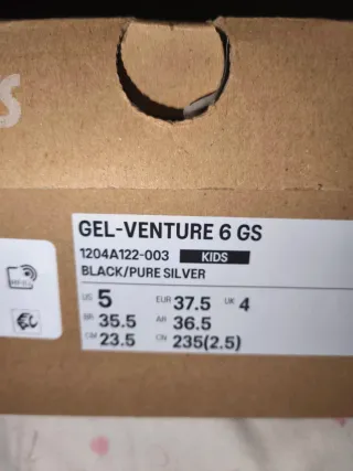 *nuevas* ASICS GEL-VENTURE 6 tallas 37.5