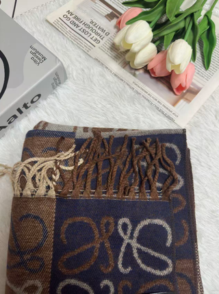 Bufanda Loewe Azul y Marrón