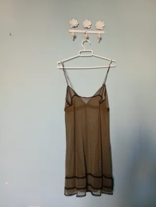 Babydoll negro y verde kaki