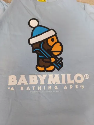 Camiseta Bape Baby Milo Vintage Talla L Azul japon