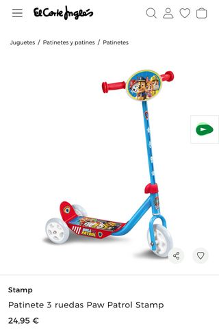 Patinete 3 ruedas Paw Patrol Stamp