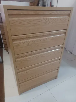 Cómoda de madera 5 cajones