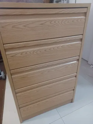 Cómoda de madera 5 cajones