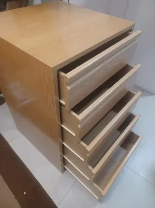 Cómoda de madera 5 cajones