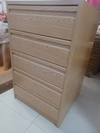 Cómoda de madera 5 cajones