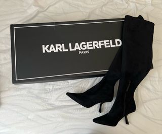 botas negras karl lagerfeld