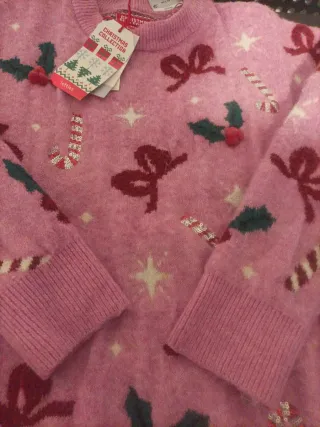 Jersey Navidad Rosa Talla M