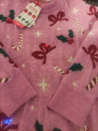 Jersey Navidad Rosa Talla M