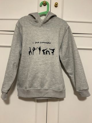 Felpe grigie da ginnastica I love ginnastica