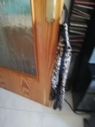 Camisa M leopardo manga abullonada