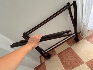 Minicuna de madera con dosel