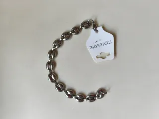 Pulsera de señora eslabones plateada