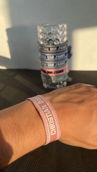 2 Pulseras Christian Dior J'Adior Rosa y negro