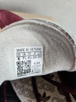 Adidas Spezial 41 1/3 Rojo/Blanco