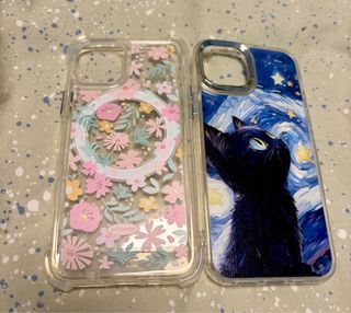 Custodia iPhone 11 Pro floreale e gatto MagSafe