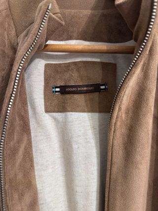 Chaqueta de ante marrón