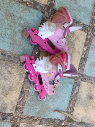 Patines en línea infantiles/juveniles rosas