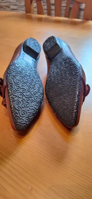 Bailarinas Piel Marrón Lazo