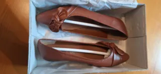 Bailarinas Piel Marrón Lazo