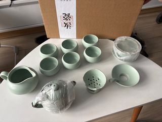 Juego de té asiático de porcelana