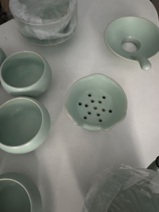 Juego de té asiático de porcelana